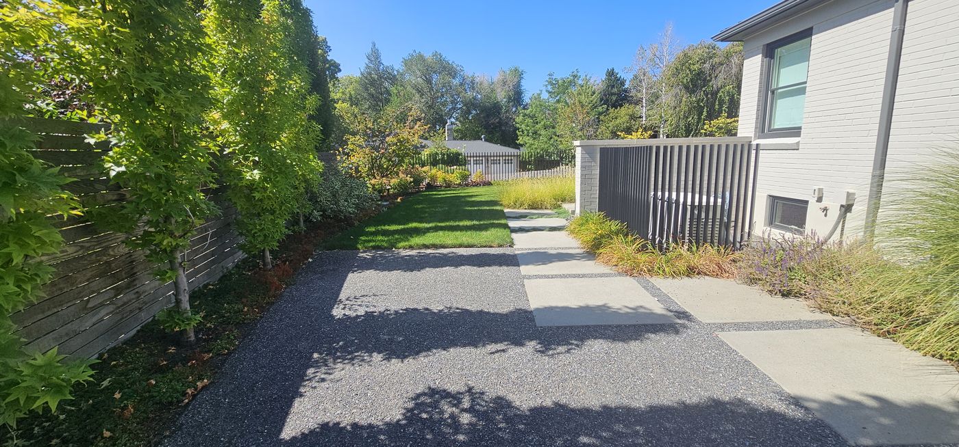 Side yard stepping pads, Millcreek