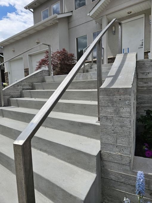 Concrete stairs with railing, Cottonwood Heights