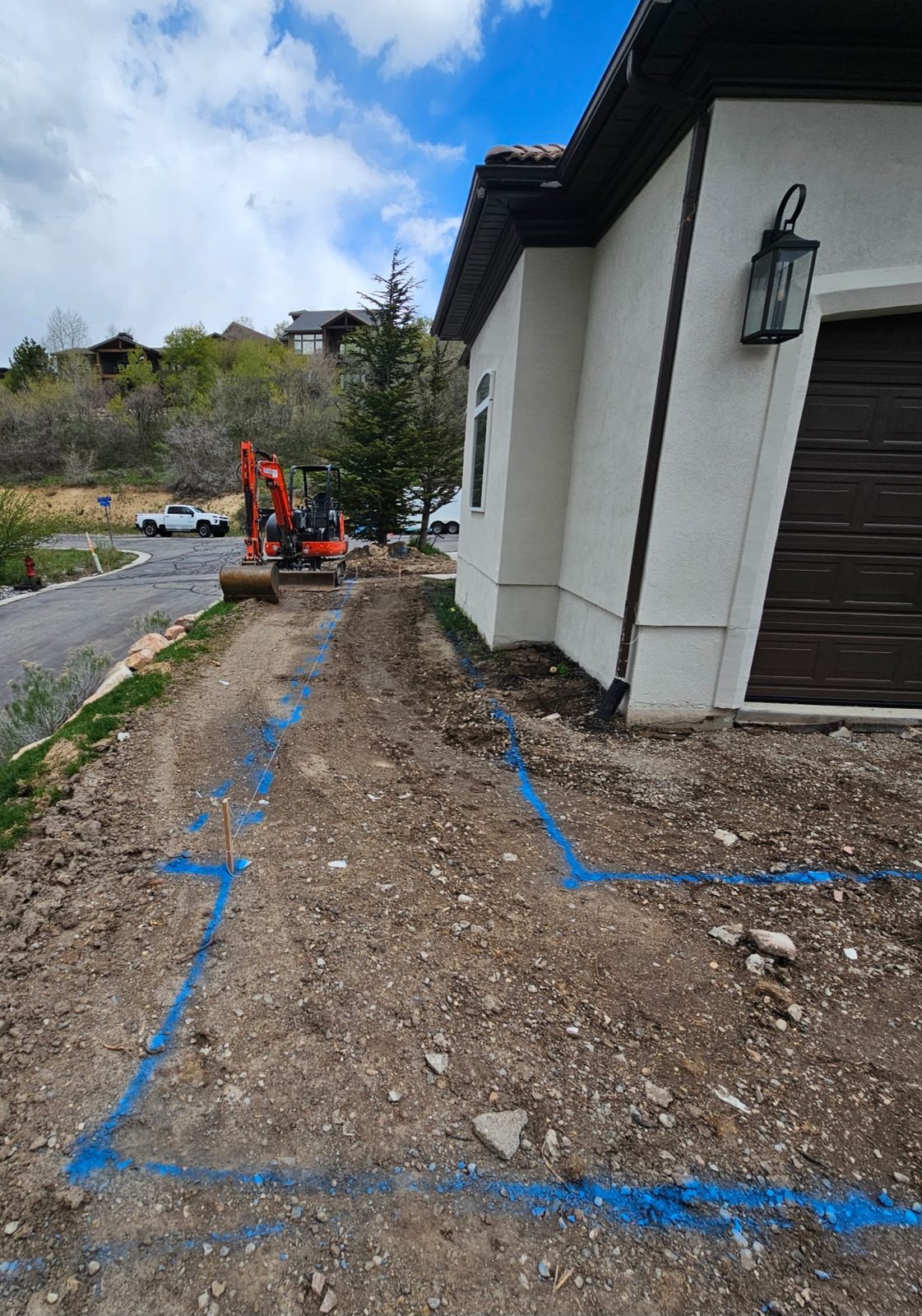 Layout marked out before digging, Emigration Canyon