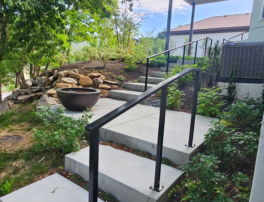 Emigration Canyon Residence: steps set into the slope