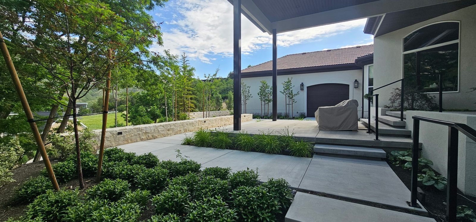 Covered patio, walkways & planting, Emigration Canyon